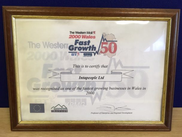 Fast Growth 50 – Our history Fast Growth 50 Award - IntaPeople
